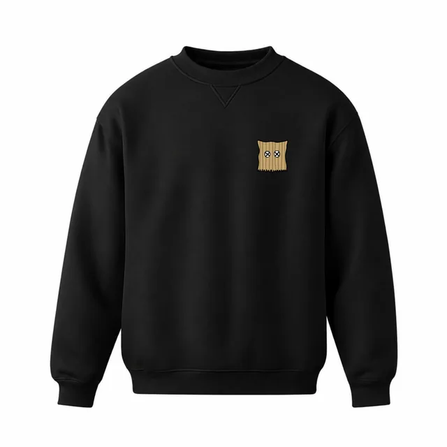 Bag Head crew neck sweater, black
